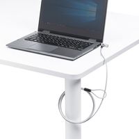 サンワダイレクト ノーブルロック対応セキュリティワイヤー（セキュリティワイヤー・Nobleロック・盗難防止・シリンダ錠・ワイヤー長2m） 1個（直送品）