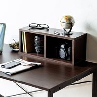 サンワダイレクト メディアラック（2段・木製・収納ラック・隙間収納・スリムラック・ブラウン） 200-FCD060BR 1個（直送品）