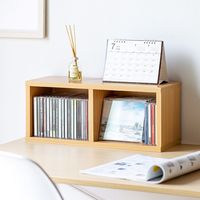 サンワダイレクト メディアラック（2段・木製・収納ラック・隙間収納・スリムラック・ライトブラウン） 200-FCD060LBR 1個（直送品）