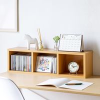 サンワダイレクト メディアラック（3段・木製・収納ラック・隙間収納・スリムラック・ライトブラウン） 200-FCD061LBR 1個（直送品）