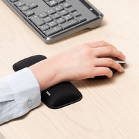 サンワダイレクト リストレスト(マウス用・手首・腱鞘炎防止・疲労軽減・クッション・幅16.5cm) 200-TOK014BK 1個（直送品）