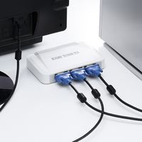 サンワダイレクト ディスプレイ切替器（2回路・VGA切替器） 400-SW003 1個（直送品）