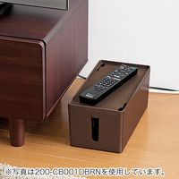 サンワダイレクト ケーブル・タップ収納ボックス（木目・リモコン設置） 200-CB001M 1個（直送品）