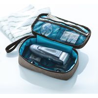 サンワダイレクト トラベルポーチ（メンズ・充電器ポーチ・収納ポーチ用・グレー） 200-BAGIN006GY 1個（直送品）