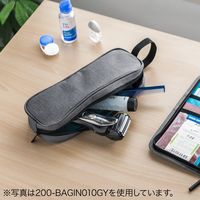 サンワダイレクト トラベルポーチ（ACアダプタ収納ポーチ・出張/旅行向け・細長タイプ・小物ケース・ブラック） 200-BAGIN010BK 1個（直送品）