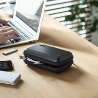 サンワダイレクト トラベルポーチ(充電器ポーチ・ハードタイプ・PC周辺小物整理・収納ポーチ用・ブラック) 200-BAGIN007BK 1個（直送品）