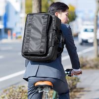 サンワダイレクト 3WAYビジネスバッグ 大容量（A4・31リットル・耐水・止水ファスナー） 200-BAG127BK 1個（直送品）