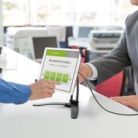 サンワダイレクト iPad・タブレットセキュリティスタンド（7.9～13インチ対応・角度調整・セキュリティスタンド・壁掛け） 200-SL062 1個（直送品）