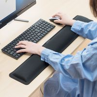 サンワダイレクト 超大型リストレスト（エルゴノミクス・低反発・リストレスト・疲労軽減・超大型・ブラック） 200-TOK012 1個（直送品）