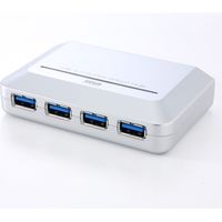サンワダイレクト USB3.0ハブ（4ポート・セルフパワー＆バスパワー・シルバー） 400-HUB020SV 1個（直送品）