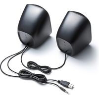 サンワダイレクト PCスピーカー(USB電源・小型・3.5mm接続・高音質・4W) 400-SP067 1個（直送品）