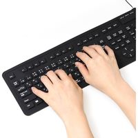 有線キーボード　メンブレン　フルサイズ　ブラック　400-SKB013BK　サンワサプライ　１個（直送品）