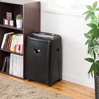サンワダイレクト 業務用シュレッダー（CD/DVD・カード対応・クロスカット・12枚細断・連続8分使用） 400-PSD017 1台（直送品）