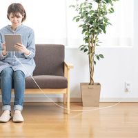 サンワダイレクト ライトニングケーブル（Apple MFi認証品・フラットケーブル・充電・同期・Lightning・2m・ホワイト） 1本（直送品）