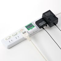 サンワダイレクト ワットメーター付き電源タップ 消費電力計 検電器(節電対策) 700-TP1052DW 1個（直送品）