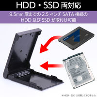 エレコム HDD SSDケース/2.5インチ/USB3.1 Gen2 Type-C LGB-PBSUC 1個 63（直送品）