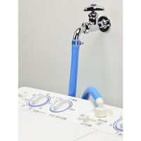 カクダイ ガオナ 二槽式洗濯機用給水ホース 2.0m (長さ調節可能 ブルー) GA-LC031 1個