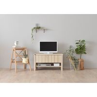 佐藤産業 KILIGS（キリグス） テレビボード 幅800×奥行410×高さ450mm オークホワイト KL45-80L IV 1台（直送品）