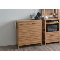 佐藤産業 LAFIKA（ラフィカ） キッチンキャビネット 幅854×奥行400×高さ900mm ナチュラル LF90-90C NA 1台（直送品）