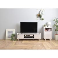 佐藤産業 TWICE（トワイス） テレビ台 ローボード 幅1200×奥行398×高さ372mm ホワイト TW37-120L WH 1台（直送品）