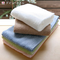 ヒオリエ 日本製 ハンドタオル デイリータオル 10枚 ライトブラウン 約34×43cm タオル 中厚 吸水 速乾 無地 お値打ち 泉州タオル セット