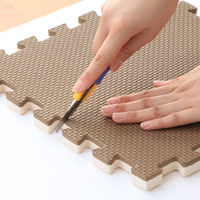 アイリスオーヤマ ジョイントマット 極厚 リバーシブル 30×30×厚み1.8cm モカブラウン×ベージュ 1セット(9枚入)