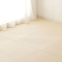 アイリスオーヤマ ジョイントマット 62×62×厚み1.8cm ピンク×ベージュ JTMR-616 1セット(16枚入)