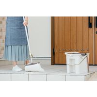 山崎産業 デイリークリーン ネオカラーモップ#8糸付 水拭きモップ【スプリングモップ用】【240ｍｍ幅】【本体】2本