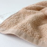 ヒオリエ 日本製 ハンドタオル 業務用 おしぼりタオル 10枚 モカ 約35×34cm 120匁 泉州タオル 無地 速乾 薄手　1セット(10枚)（直送品）