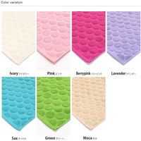 ヒオリエ 今治製 バスマット ドット ラベンダー Mサイズ 約40×60cm 日本製 吸水 風呂 浴室 足拭き 速乾 洗える バスグッズ（直送品）