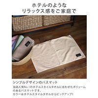 ヒオリエ 今治製 バスマット 【制菌防臭】ホテルスタイル モカ 約40×62cm 日本製 吸水 風呂 浴室 足拭き 抗菌 防臭 洗えるバスグッズ