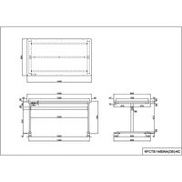 【車上渡し】アール・エフ・ヤマカワ 会議テーブル T字脚 コンセント付 幅1400×奥行800×高さ702mm ナチュラル 1台（直送品）