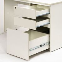 【車上渡し】アール・エフ・ヤマカワ ワーキングデスク 片袖机 幅1200×奥行600×高さ700mm ホワイト GZWC-1260WH 1台（直送品）