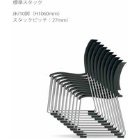 【設置込】コクヨ スプライン 会議イス カーマイン/ステンレス CK-S360E6GLA8 1脚（直送品）