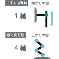 キングジム モニターアーム(1面4軸タイプ) ブラック 耐荷重10kg ARM120クロ 1個