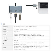 Vodaview　USB(Type-C)マルチDockアダプタ USB(C_Ver3.1)→HDMI+USB(A/C)　VV-USCHD-DOCK-DO-2