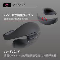 エレコム VRゴーグル/ハードバンド/ブルーライトカットレンズ/ブラック VRG-GVSB01BK 1個