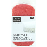 オーエ キッチンスポンジ スマートホーム トリプルスポンジ レッド 51201 20個（直送品）
