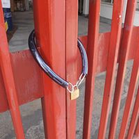 清水 No.2590 チェーン&パドロック シリンダー錠タイプ 2590-35S 1セット