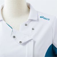 アシックス スクラブ メンズ 半袖 ホワイト×ネイビー CHM857-19 1枚　スクラブ