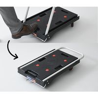 YAMAZEN 静運フラット台車 ブレーキ付き YSF-6040B(BK) 1台