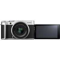 富士フイルム ミラーレス一眼 FX-A7LK-S シルバー FUJIFILM X-A7 レンズキット 2424万画素 APS-C Wi-Fi対応（直送品）