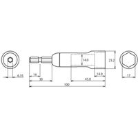 ロブテックス ストロック　スタンダードソケット　高耐久タイプ　6角　対辺17ｍｍ DSX17S 1個