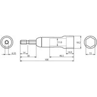 ロブテックス ストロック　スタンダードソケット　高耐久タイプ　6角　対辺13ｍｍ DSX13S 1個