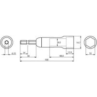 ロブテックス ストロック　スタンダードソケット　高耐久タイプ　6角　対辺10ｍｍ DSX10S 1個