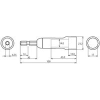 ロブテックス ストロック　スタンダードソケット　高耐久タイプ　12角　対辺17ｍｍ DSX17 1個