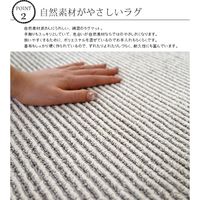 スミノエ コルネ 洗える ラグ ファン 1900×1900mm グレー 4549781183251 1枚（直送品）