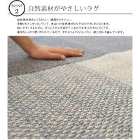 スミノエ コルネ 洗える ラグ カレ 1900×1900mm ブルー 4549781183343 1枚（直送品）