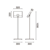 ハヤノ産業 アーバンリーフスタンド(A4) 横 三つ折り 3列 63-2768-63 1個（直送品）