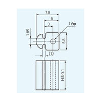 マックエイト LED用スペーサー 横型 5mm（100個入） LA-5 1袋（100個） 63-3145-60（直送品）